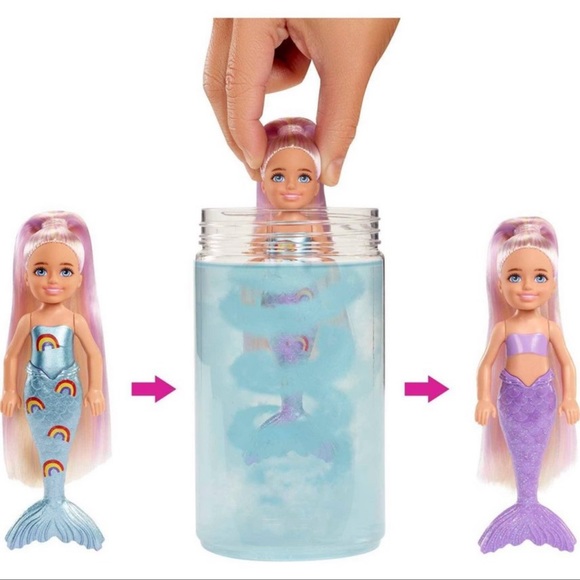 Barbie Chelsea color reveal rainbow Mermaid doll NWT - Picture 4 of 11